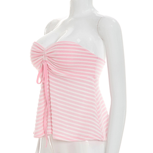 Viviblook Y26TP160 – Nouveau débardeur d'été décontracté sans bretelles avec cordon de serrage pour femme - Product Image 3