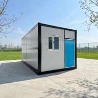 Maison modulaire préfabriquée pliable en Z et en X, conteneur de 20 pieds, mobile et portable pour l'extérieur