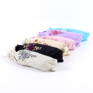 Payung matahari sutra lapisan ganda Lolita mewah DD3790 payung pernikahan bordir bunga renda 2 lipat Logo kustom tahan hujan dewasa - Product Image 5