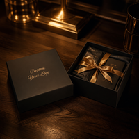 Boîte cadeau rigide personnalisée avec couvercle noir mat, logo en relief, OEM, emballage de luxe pour bijoux, cosmétiques, chaussures, montres, emballage haut de gamme