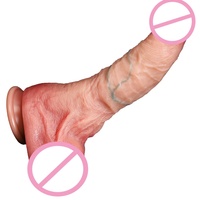 Dildo réaliste en silicone liquide avec ventouse puissante, jouet sexuel pour adultes mains libres pour stimulation du point G et anale
