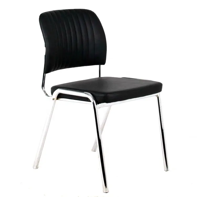 Офисный стул для встреч с низкой спинкой из искусственной кожи