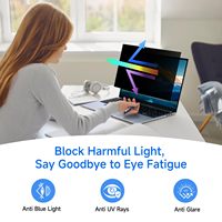 4-Way 360 °   Filtro de Privacidad para Laptop Anti-Espía de 14 Pulgadas 16:10, Filtro de Monitor Extraíble Anti-Reflejos y Bloqueador de Luz Azul, Suministro de Fábrica
