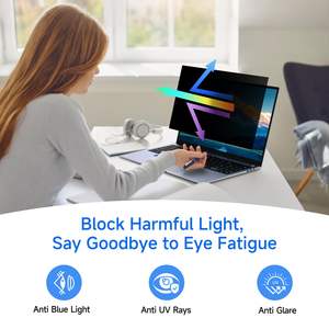4 directions 360 °   <span class=keywords><strong>Écran</strong></span> de confidentialité pour ordinateur <span class=keywords><strong>portable</strong></span> anti-espion 14 <span class=keywords><strong>pouces</strong></span> 16:10 Filtre d'<span class=keywords><strong>écran</strong></span> amovible Anti-reflets Blocage de la lumière bleue Fournisseur d'usine - Product Image 3