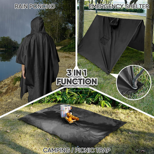 <span class=keywords><strong>Poncho</strong></span> imperméable Polar Everest 3 en 1, léger, en ripstop, pour <span class=keywords><strong>homme</strong></span> adulte, pour randonnée, camping, pêche - Product Image 5