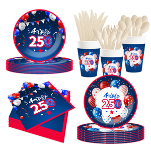 DAMAI - Juego de Artículos para Fiesta del 4 de Julio, Kit con Temática Patriótica para Decoraciones del Día de la Independencia y Día de las Elecciones, Decoraciones para Fiestas, para 8 Personas - Product Image 3
