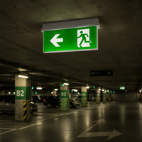 Lumière de signalisation d'urgence LED à économie d'énergie 2W IP65 étanche rechargeable avec 3 heures d'autonomie pour intérieur et extérieur