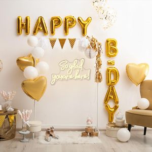 Enseigne néon LED « So Glad You Are Here » pour décoration murale de maison, salon, fête, mariage, chambre d'hôtes, célébration, événement - Product Image 5