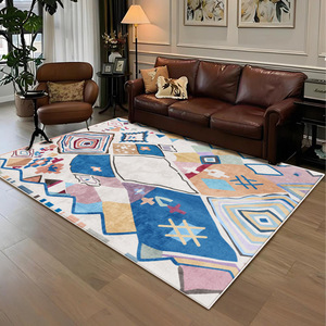 Tapis géométrique vintage rectangulaire imitation cachemire antidérapant pour la décoration de la maison, salon, entrée, chambre à coucher, tapis de sol H 2479 286 - Product Image 5