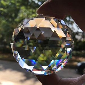 60mm K9 cristal <span class=keywords><strong>boule</strong></span> à facettes Suncatcher avec support artisanat de luxe poli sculpté pour la décoration intérieure cadeau Souvenir imprimé au <span class=keywords><strong>Laser</strong></span> - Product Image 2