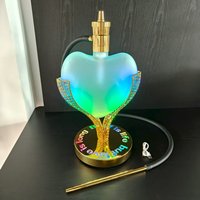 Ensemble Chicha de Haute Qualité en Alliage d'Aluminium, Style Tendance, avec Télécommande LED, Accessoires pour Narguilé, pour Bar à Chicha et Lounge Fumeurs