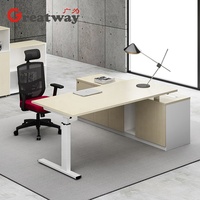 Table électrique réglable en hauteur Greatway QF-126D-KG, réglage multi-vitesses, levage à une touche, pratique, bureau de travail