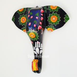 Décoration murale en bois écologique en forme de tête d'éléphant - Product Image 2