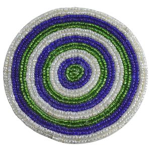 Tea Table Coaster <b>Beaded</b> <b>Placemat</b> Home Decor Mat Colored <b>Beaded</b> Design Restaurant and Bar Wedding Pads Design - Product Image 1