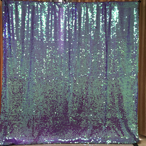 Effetto specchio Gradiente Viola 18 millimetri di Grandi Dimensioni Paillettes Lucido Disegno della Tenda Sullo Sfondo di 8x8 Ft - Product Image 6