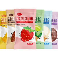Poudre de crème glacée dure pour la fabrication de glaces maison, saveurs café et thé, emballage en sachet