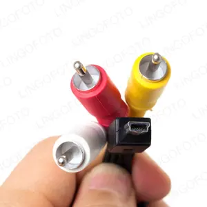 אודיו/וידאו AV T-הר כדי 3 RCA Composite כבל עבור Canon מצלמות וידאו וידאו UC9103