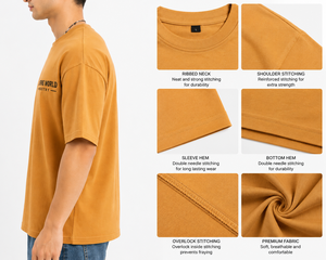 T-shirt personnalisé surdimensionné à épaules tombantes pour l'automne, 100% coton, unisexe, style streetwear, écologique, premium, OEM ODM - Product Image 6