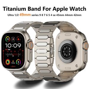 <span class=keywords><strong>Bracelet</strong></span> en titane pour <span class=keywords><strong>Apple</strong></span> <span class=keywords><strong>Watch</strong></span> <span class=keywords><strong>Ultra</strong></span> 2 49mm série 9 7 8 45mm <span class=keywords><strong>Bracelet</strong></span> en métal <span class=keywords><strong>Bracelet</strong></span> de luxe pour IWatch 6 5 Se 4 3 42 44mm <span class=keywords><strong>Bracelet</strong></span> de montre - Product Image 3