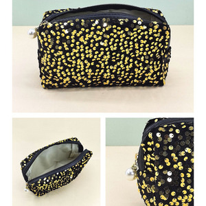 Wholesale Large Capacity Sequin <strong>Travel</strong> <strong>Storage</strong> <strong>Bag</strong> Fashionable Women Portable Toiletry <strong>Bag</strong> Glitter Zipper Makeup Cosmetic <strong>Bag</strong> - Product Image 3