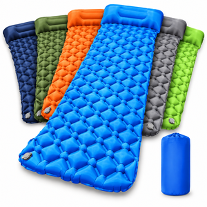 Foot <b>Pump</b> Inflatable Sleeping Mat Polyester Material Terylene Fabric 210cm Length for Tent Camping Hiking Moisture Resistant - Product Image 1