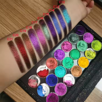 Marque privée Couleur unique Fard à paupières multicolore Maquillage caméléon à haute teneur en pigments Palette de fard à paupières DuoChrome