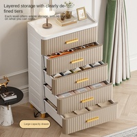 NSS33 - Armoire de rangement moderne à 7 tiroirs en plastique pour bureau et salon - Organisateur de vêtements