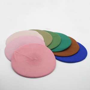 Chapeau de peintre béret tricoté réversible en <span class=keywords><strong>cachemire</strong></span> israélien épais blanc <span class=keywords><strong>marine</strong></span> rose d'hiver pour femmes avec logo personnalisé - Product Image 2