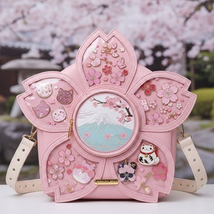 Sac à dos Ita Bolsa en forme de maison Kawaii, tendance et mignon, avec fenêtre transparente <span class=keywords><strong>pour</strong></span> collection de badges, idéal <span class=keywords><strong>pour</strong></span> les fans d'anime - Vente en gros - Product Image 2