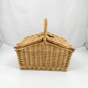 Hộp Đựng Bánh Mì Baguette Bằng Mây Cói Hình Vuông, Hộp Đựng Đồ Dã Ngoại Sang Trọng, Bộ Va Li Hamper, Giỏ Liễu Gai Lớn Có Nắp - Product Image 2