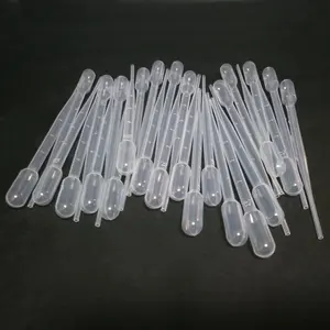Labor ausstattung liefert 2ml 3ml 5ml 10ml transparente abgestufte Pasteur pipette Tropfer Kunststoff-Transfer pipette 2ml