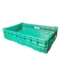 Conteneur pliable en plastique et en maille PP robuste avec conception ventilée pour boîtes de rangement de fruits et légumes