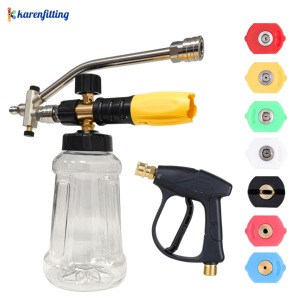 New Design Snow Foam Cannon Double Valve Extension Rod Double Tip Attachment for Fast Switching <b>Car</b> Washing - Product Image 1