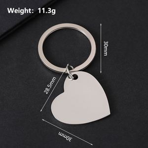 Llavero de Acero Inoxidable con Diseño de Corazón, Grabado Láser Personalizado - Product Image 2