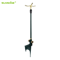 SUNSHINE Pistola Pulverizadora de Metal Pequeña, Boquilla de Riego de Césped y Jardín Rotativa de Latón de 3 Vías de 360 Grados, Bombeo para Agricultura