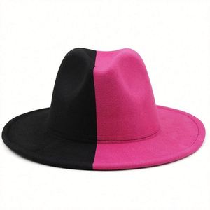 Chapeaux Fedora Bicolores pour Femmes et Hommes – Tendance Automne Hiver Européenne et Américaine – Vente en Gros - Product Image 6