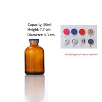 Vente en gros 10ml 20ml 30ml 50ml 100ml Flacons en verre moulés par injection stériles transparents ambres avec bouchon en caoutchouc