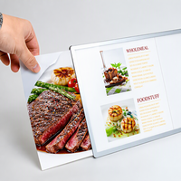 Tableau d'affichage de menu de bureau A4 avec cadre d'affiche de menu publicitaire double face pour restaurant et café