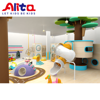 ALITA Mignonne Cabane d'Enfants en Contreplaqué et Tuyaux Galvanisés pour Jeu d'Imitation en Intérieur, Taille Personnalisée, Capacité 100 Personnes