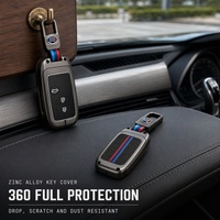Housse de clé de voiture en alliage de zinc et silicone, étui pour clé intelligente, coque de protection complète, anti-rayures, anti-poussière, logo personnalisé pour Toyota