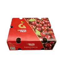 Emballage de cerises personnalisé en carton ondulé recyclable, robuste et durable, 2 kg ou 5 kg, imperméable