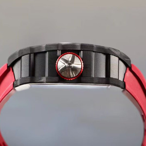 Montre de luxe pour homme, nouveau style sportif rouge, fabrication artisanale, tourbillon en fibre de carbone TPT, entièrement squelettée. - Product Image 4