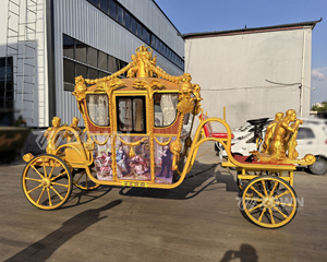 Carroza de Boda Eléctrica ZOWN 2026, Estilo Princesa Cenicienta, Lujosa, de 4 Ruedas, para Paseos Turísticos y Bodas - Product Image 1