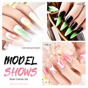 <span class=keywords><strong>Deroi</strong></span> 6 en 1 Blush Coussin Gel Peinture Solide Non Flowing Ombre Sculpting Patting Nail Art - Product Image 6