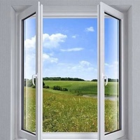 NUOXIN Style français insonorisé isolé résidentiel UPVC fenêtres vinyle double volet fenêtre UPVC fenêtre à battant