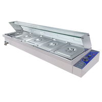 Équipement de Restaurant, comptoir de cuisine, affichage des aliments, chauffe-vapeur, Table de Buffet, Bain Marie, vitrine de serveur, réchauffement de la soupe chaude
