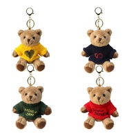Porte-clés ours personnalisé OEM ODM, jouet en peluche créatif et mignon pour couple, pendentif de sac en forme de petit ours, personnalisez votre LOGO