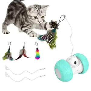 Automatic Usb Charging 360 Degree Electric Cat Feather Interactive Cat Toysfunny Kitten Toys Smart Cat Ball Toys