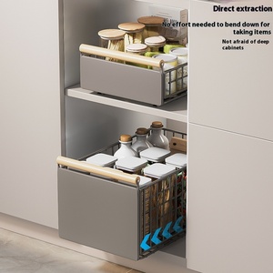 Organizzatore Pieghevole in Metallo per Lavello Cucina, Cestello Estraibile Senza Installazione, Portaoggetti Telescopico per Piatti e Ciotole - Product Image 4