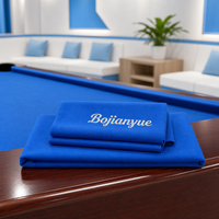 Ensemble de feutre de billard bleu royal professionnel avec 6 bandes de coussin prédécoupées pour table de billard en acajou